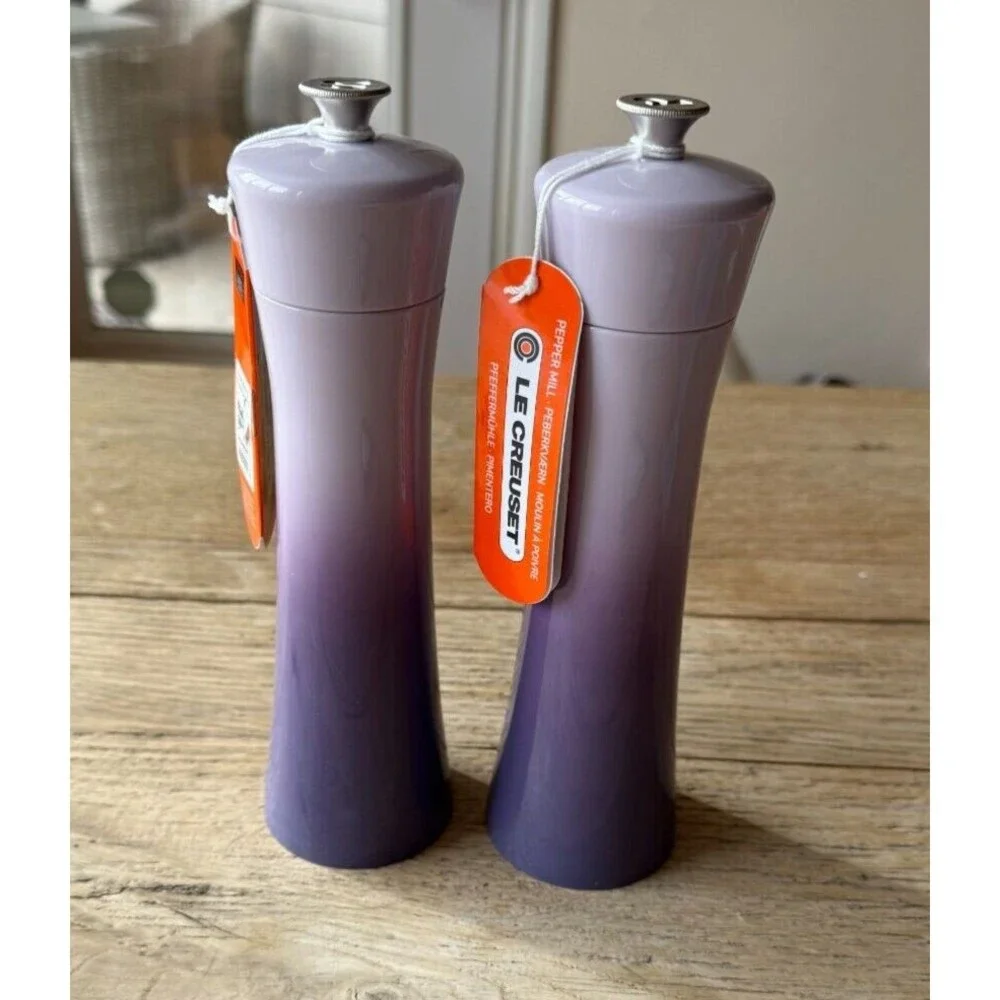 Le Creuset 8 in Salt and Pepper Mill Set Blue Bell Purple Provence NEW